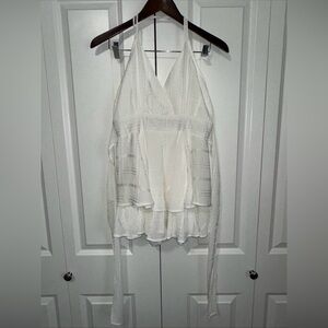 Pink Lily Spaghetti Strap Sleevelss Romper White M